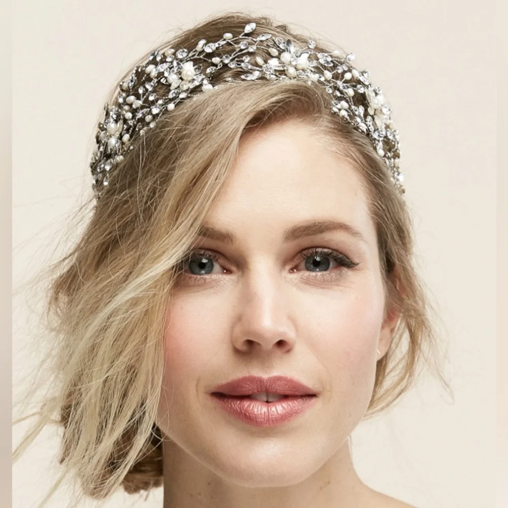 NWT Crystal and pearl Kaya headpiece - Picture 1 of 2